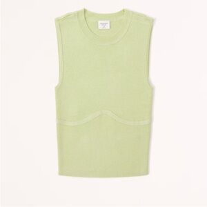 Abercrombie & Fitch Underbust Sweater Tank - Green, XXS